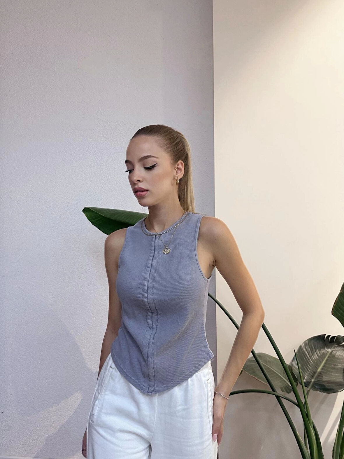 Kolsuz Önü Büzgülü Bluz