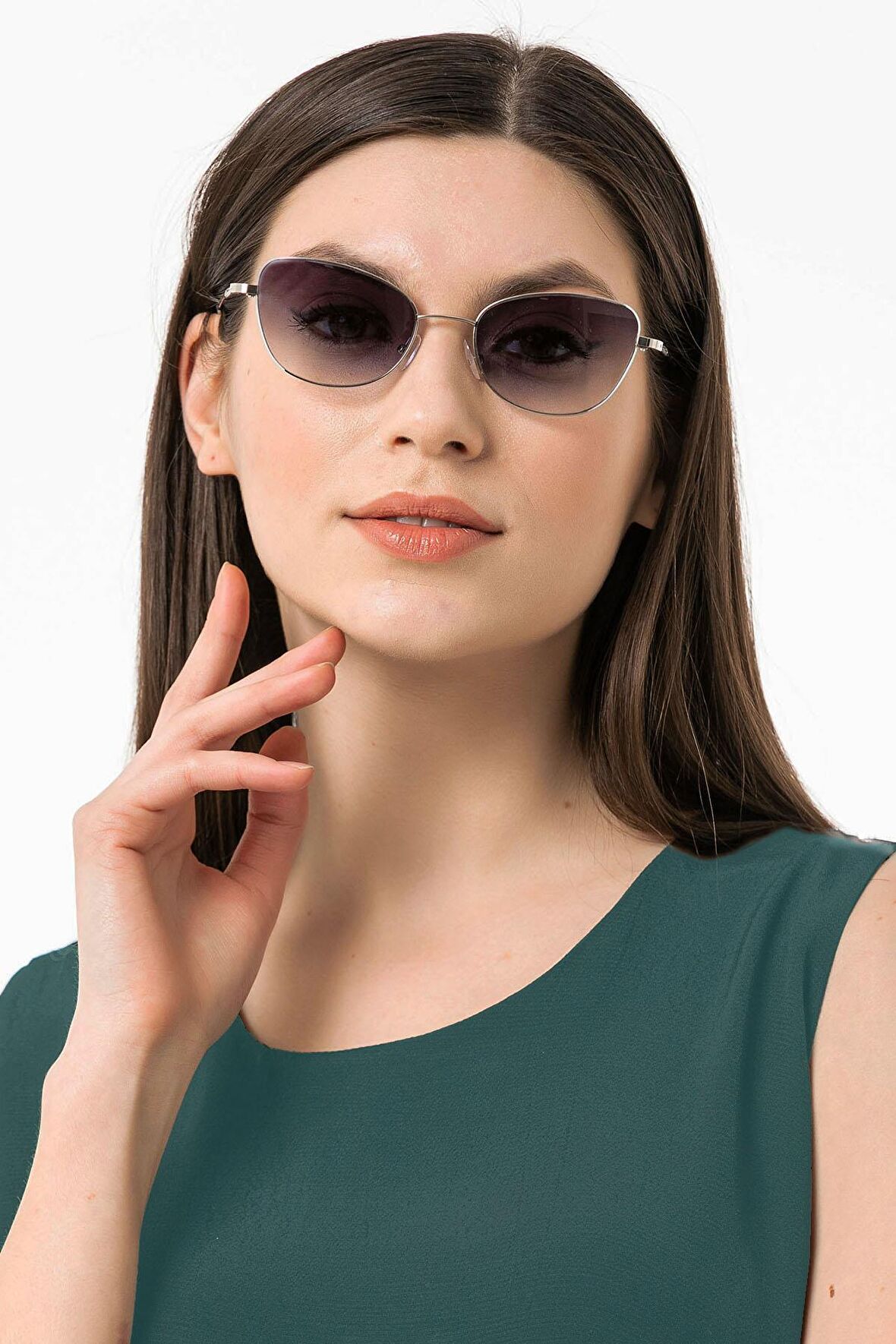 Cat Kadın Gümüş-Beyaz Güneş Gözlüğü