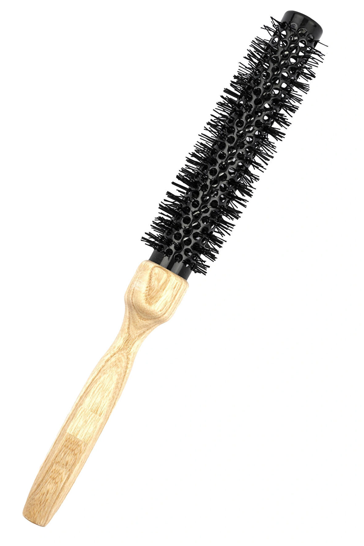 Ahşap Saplı Seramik + İyonik Extra Uzun Termal Kırık Fön Saç Fırçası 25 mm