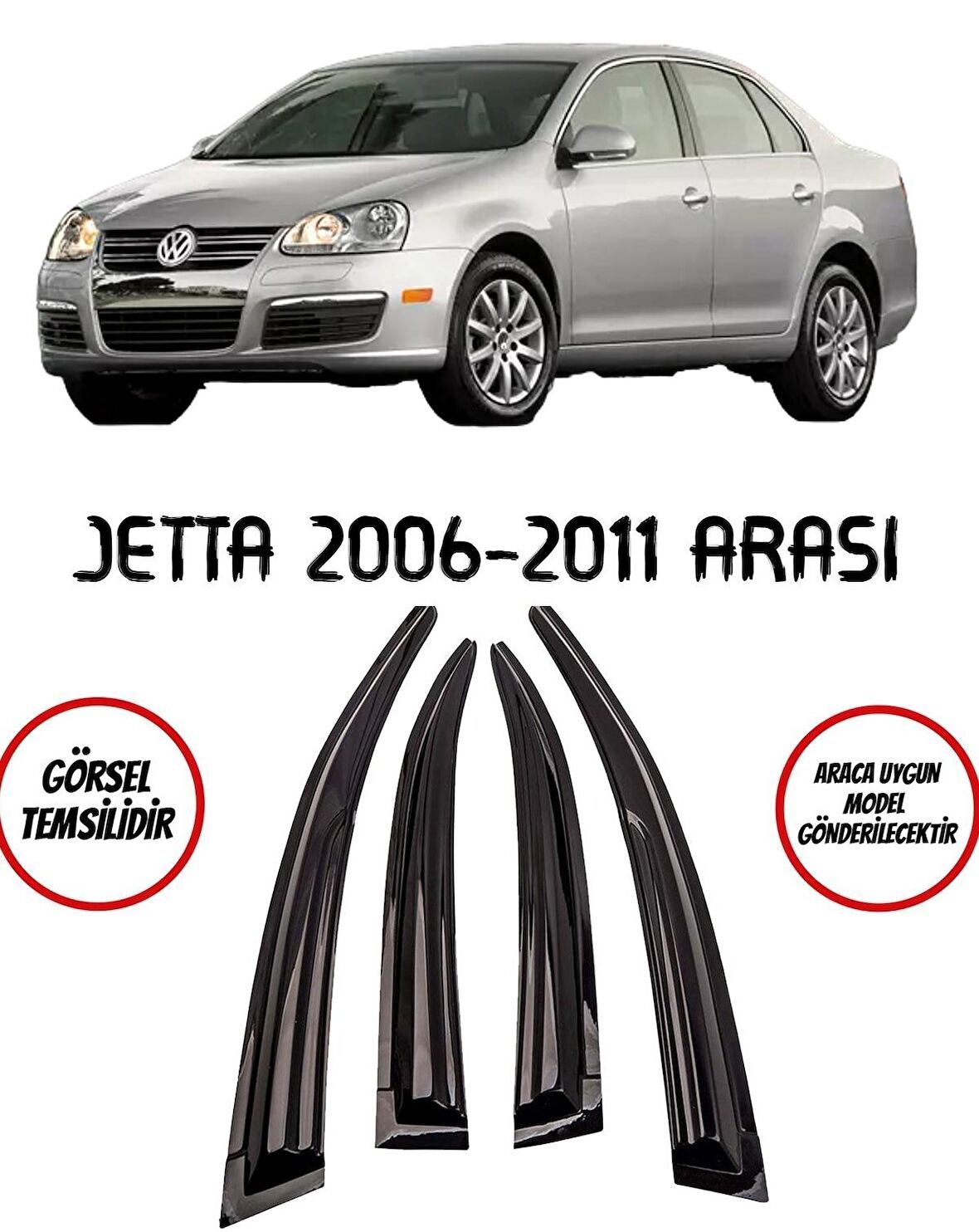 Balp Volkswagen Jetta Cam Rüzgarlığı 4lü 2006-2010 Arası