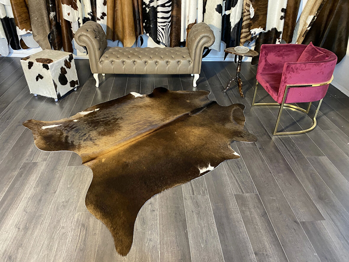 HAKİKİ DERİ DANA POSTU MIX KAHVE 195 x 225 - 1001000014