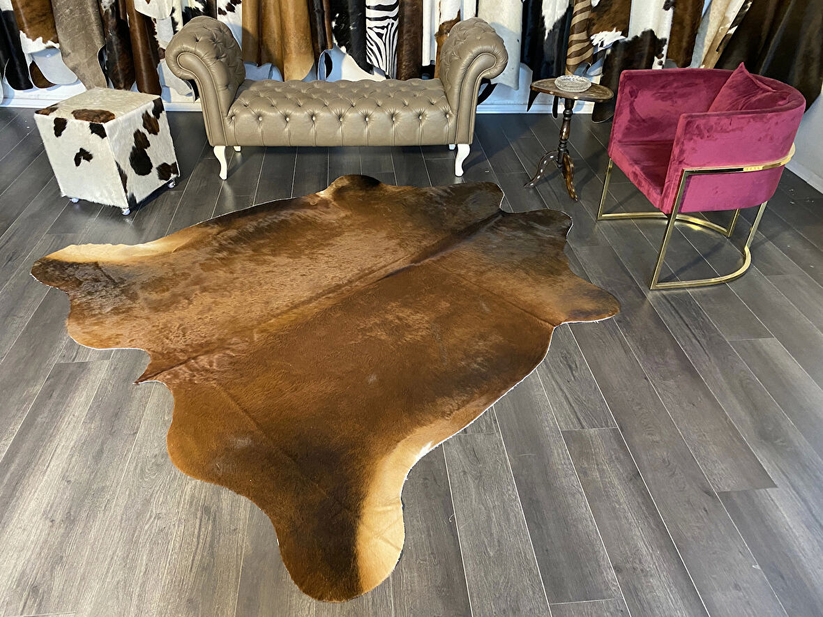 HAKİKİ DERİ DANA POSTU MIX KAHVE 220 x 230 - 1001000020