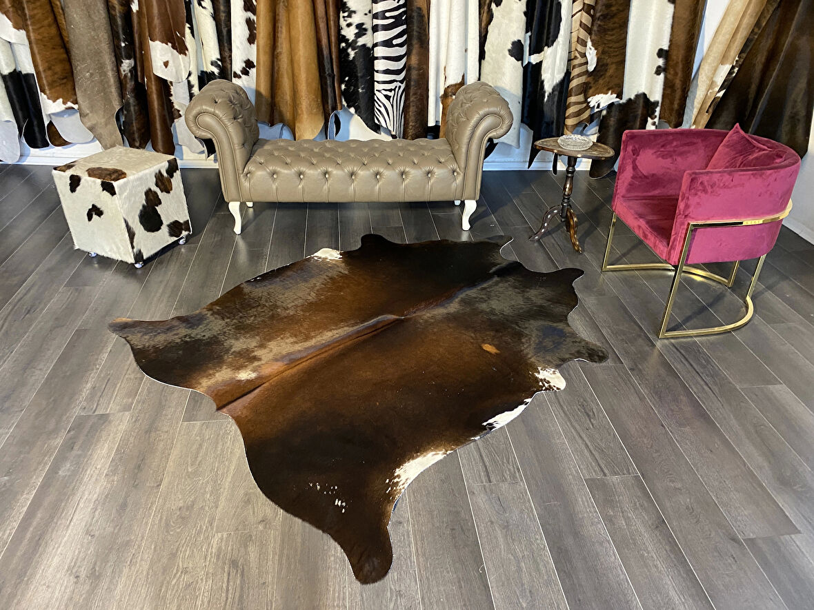 HAKİKİ DERİ DANA POSTU MIX KAHVE 175 x 210 - 1001000043