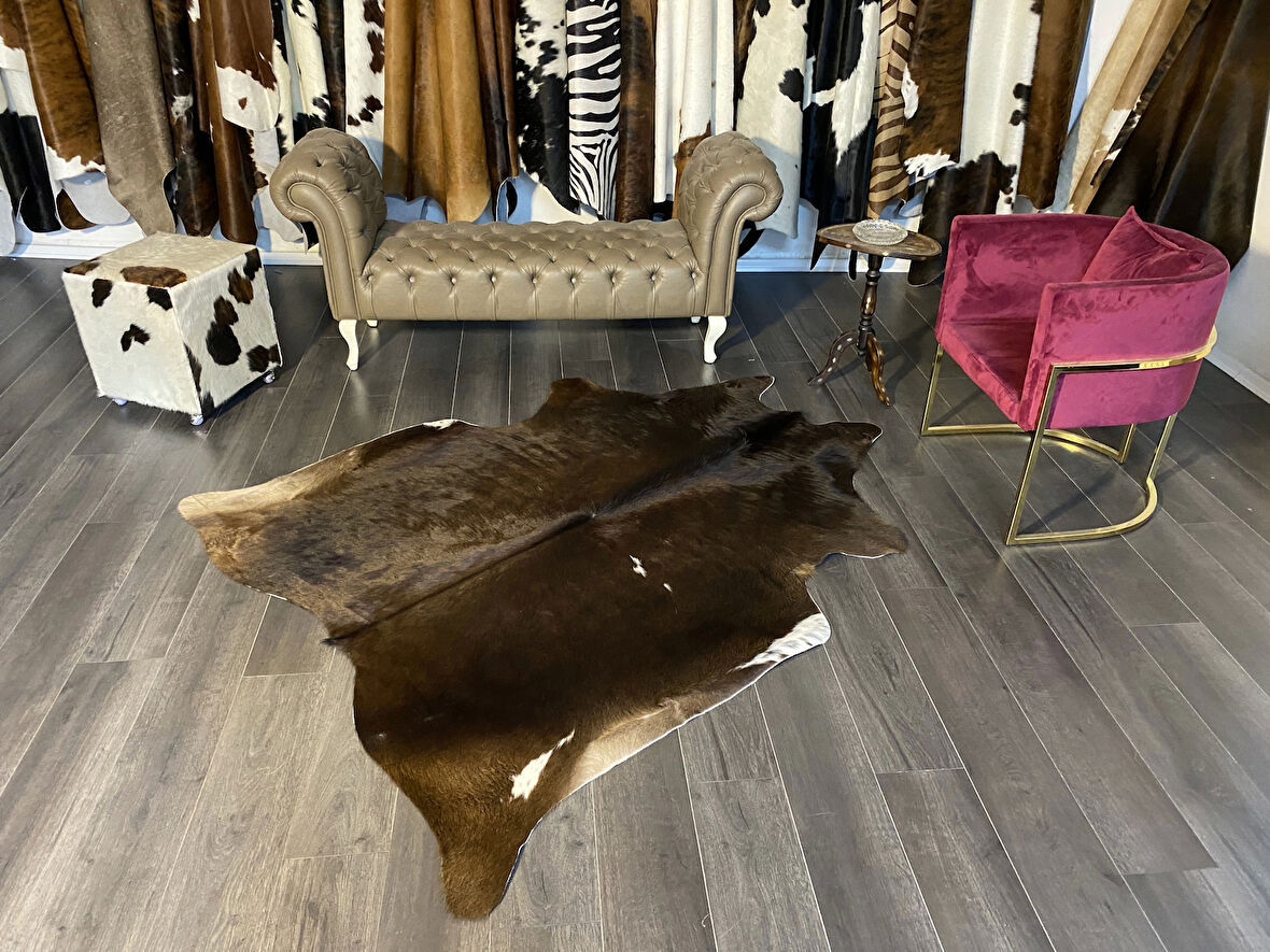 HAKİKİ DERİ DANA POSTU MIX KAHVE 165 x 210 - 1001000052