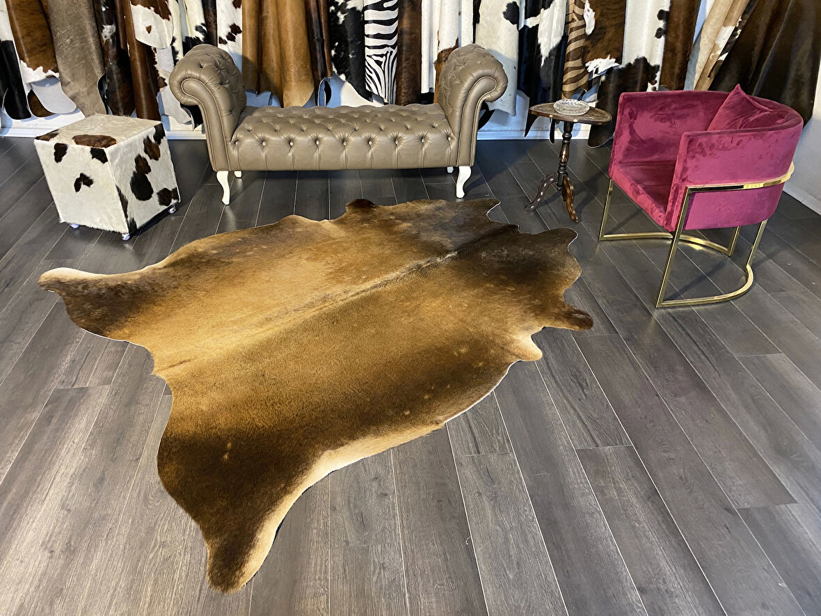 HAKİKİ DERİ DANA POSTU MIX KAHVE 195 x 240 - 1001000059