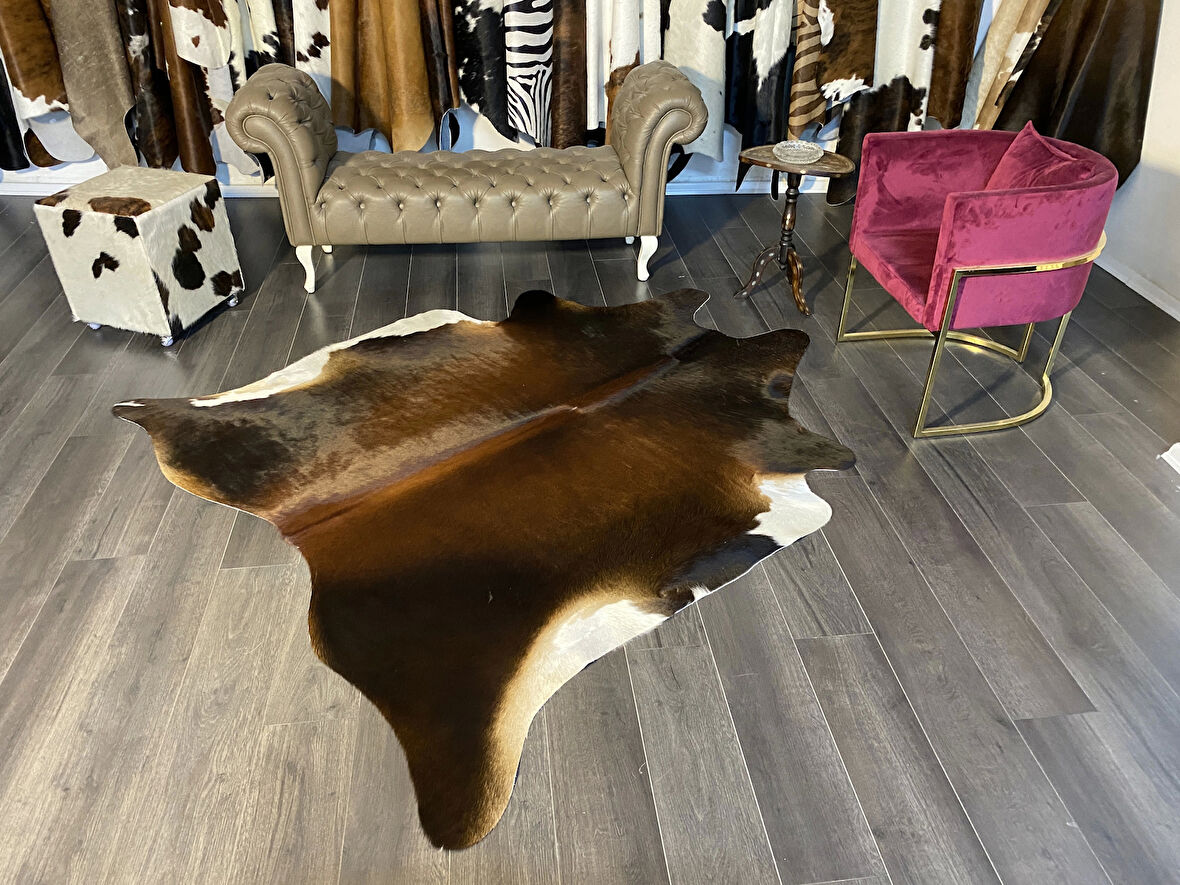 HAKİKİ DERİ DANA POSTU MIX KAHVE 195 x 225 - 1001000065