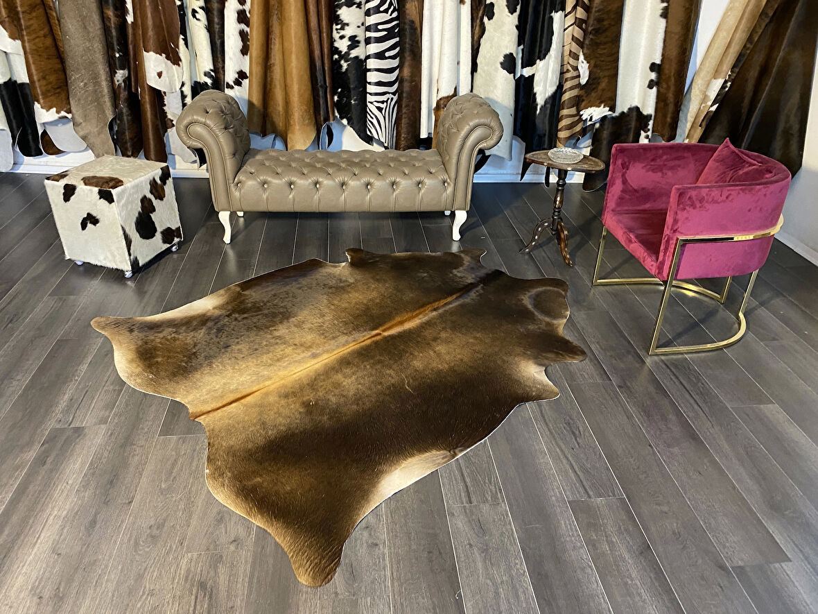 HAKİKİ DERİ DANA POSTU MIX KAHVE 180 x 210 - 1001000081