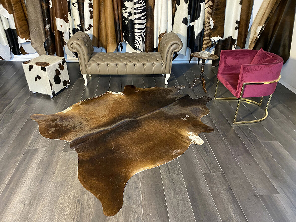 HAKİKİ DERİ DANA POSTU MIX KAHVE 185 x 230 - 1001000083