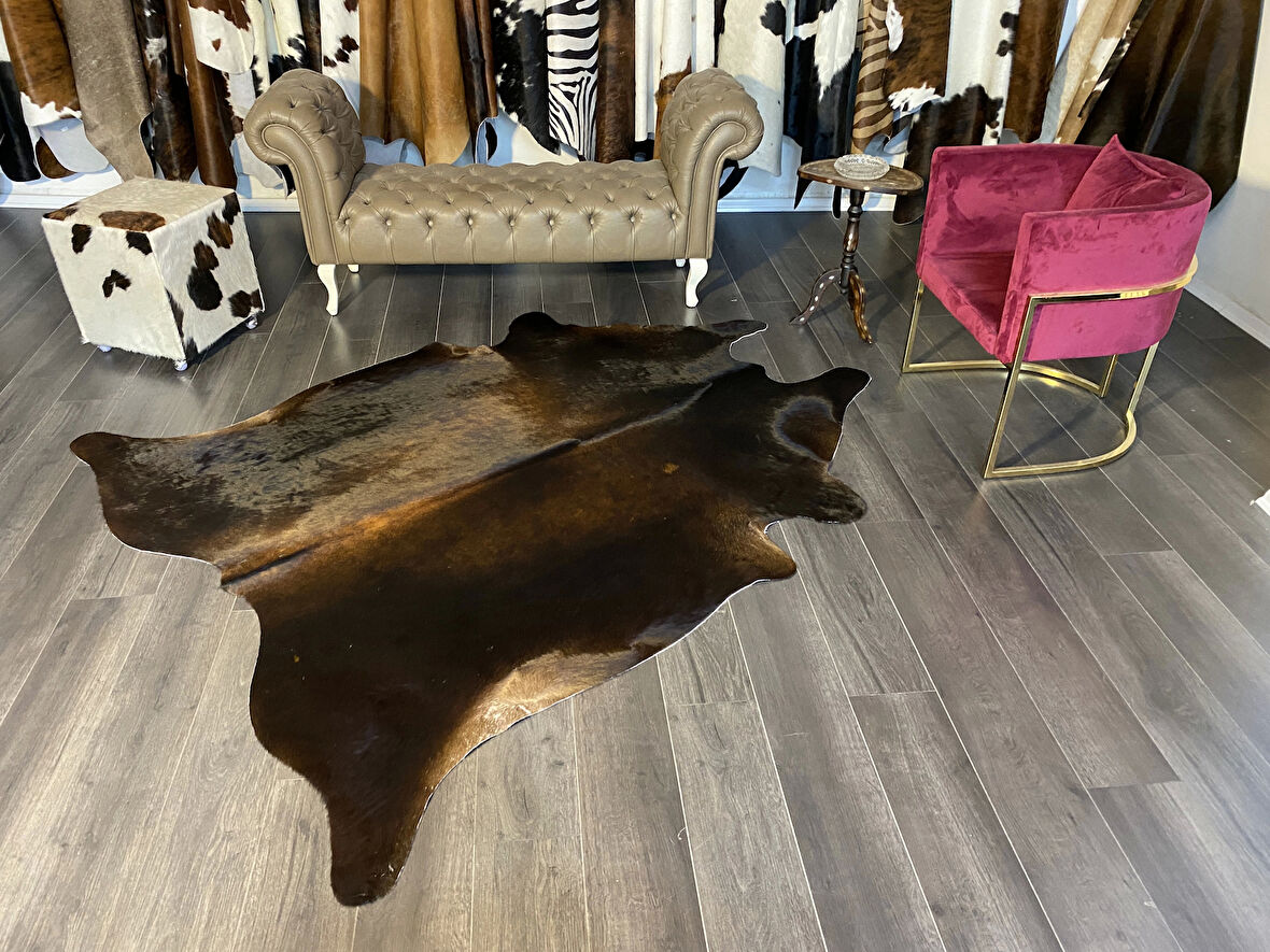 HAKİKİ DERİ DANA POSTU MIX KAHVE 190 x 225 - 1001000097