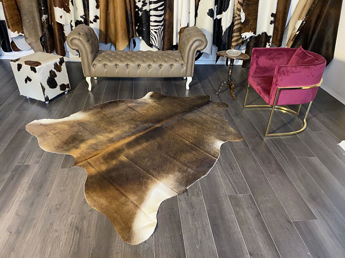 HAKİKİ DERİ DANA POSTU MIX KAHVE 190 x 220 - 1001000107