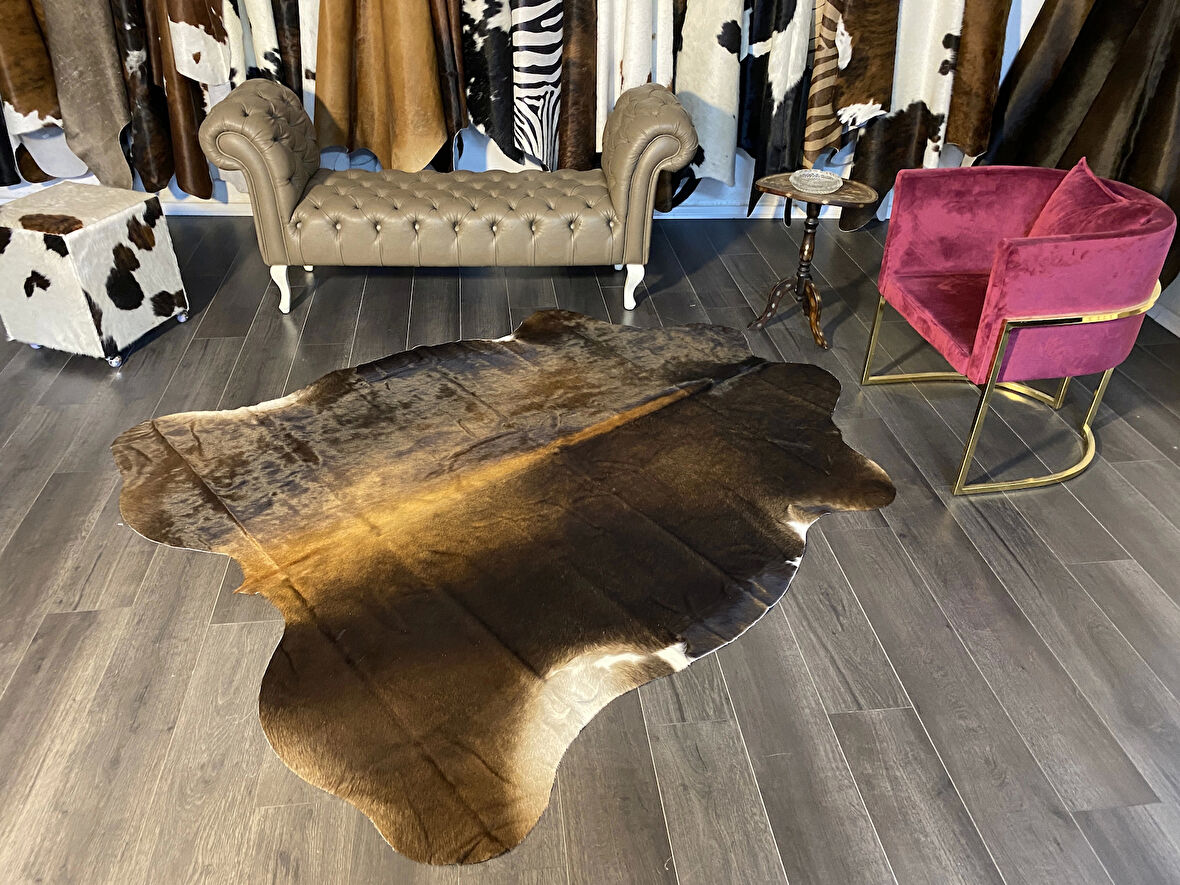 HAKİKİ DERİ DANA POSTU MIX KAHVE 185 x 215 - 1001000167