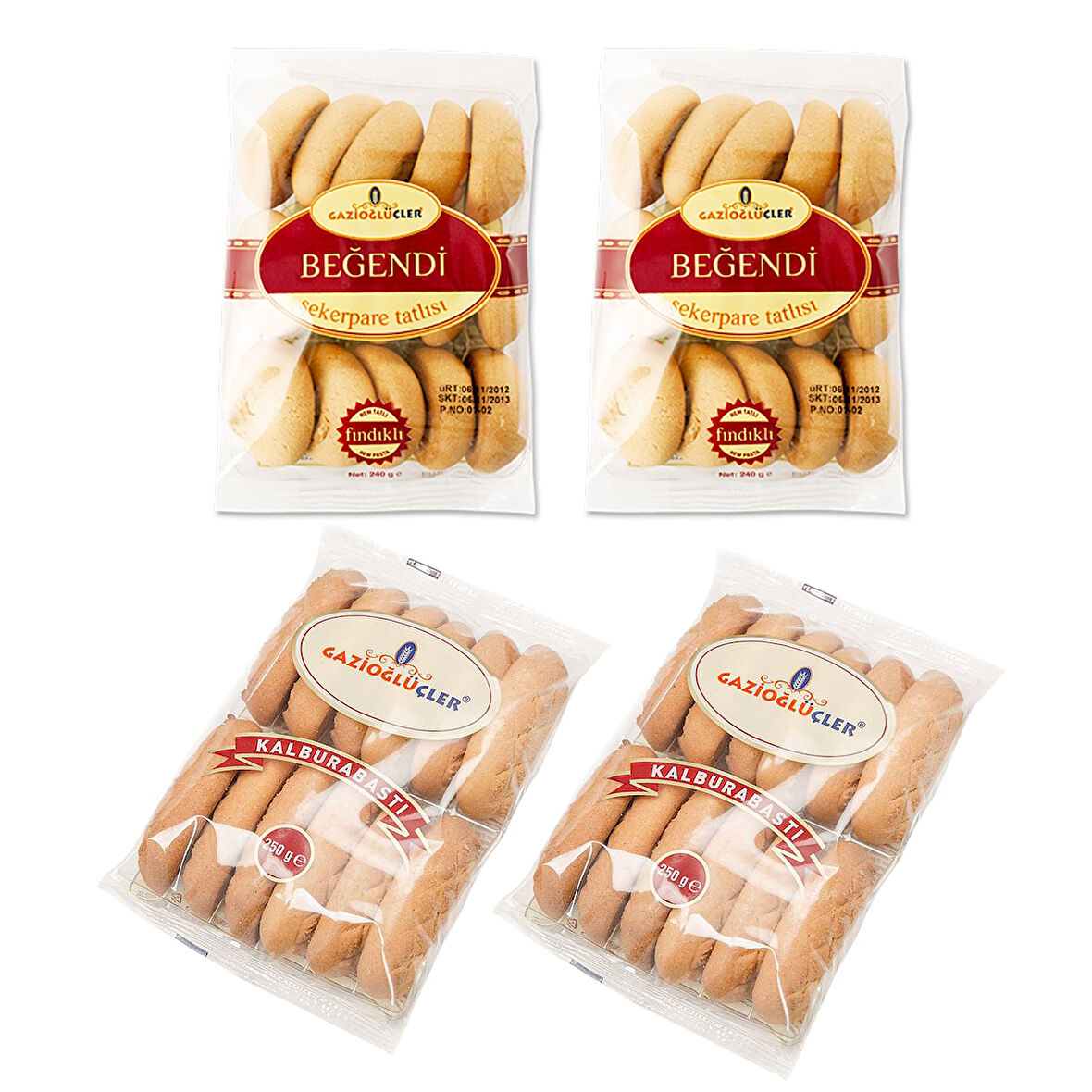 Gazioğlu Üçler Kalburabastı ve Beğendi Fındıklı Şekerpare 4 lü Karma Paket
