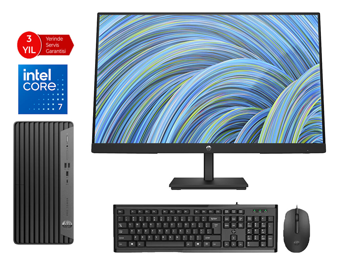 Hp 400 Pro G9 Intel Core I7-13700 32GB 512GB SSD WINDOWS11PRO 23.8 Mon Masaüstü Bilgisayar M6U4T6EAW12+ZETTAUSBBELLEK