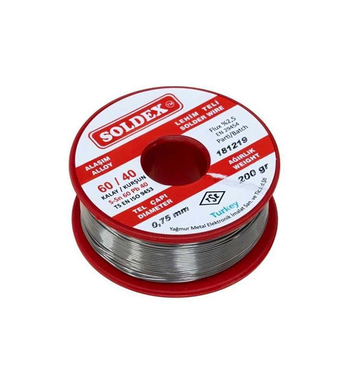 Soldex 200 Gram 0.75mm Lehim Teli