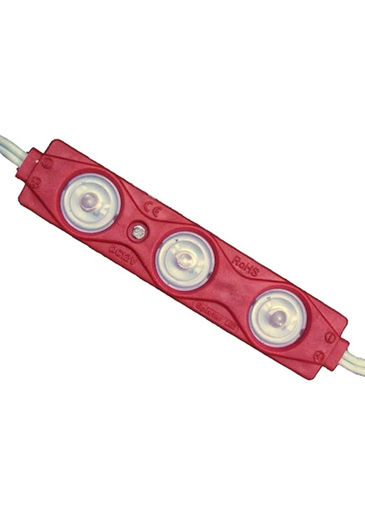 3 Lensli Modül Led-Kırmızı-1.5w-12v-Cdm