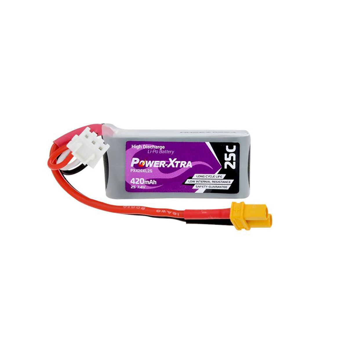 Power-Xtra 7.4v 420mah 2s Lipo Pil - Lipo Batarya 25c