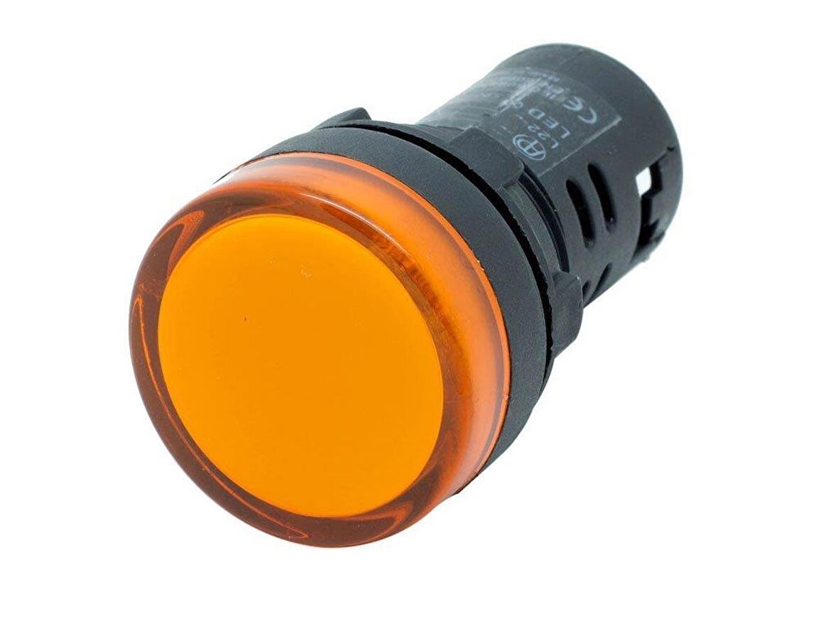 Ledli Sinyal Lambası - Sarı 220v 22mm