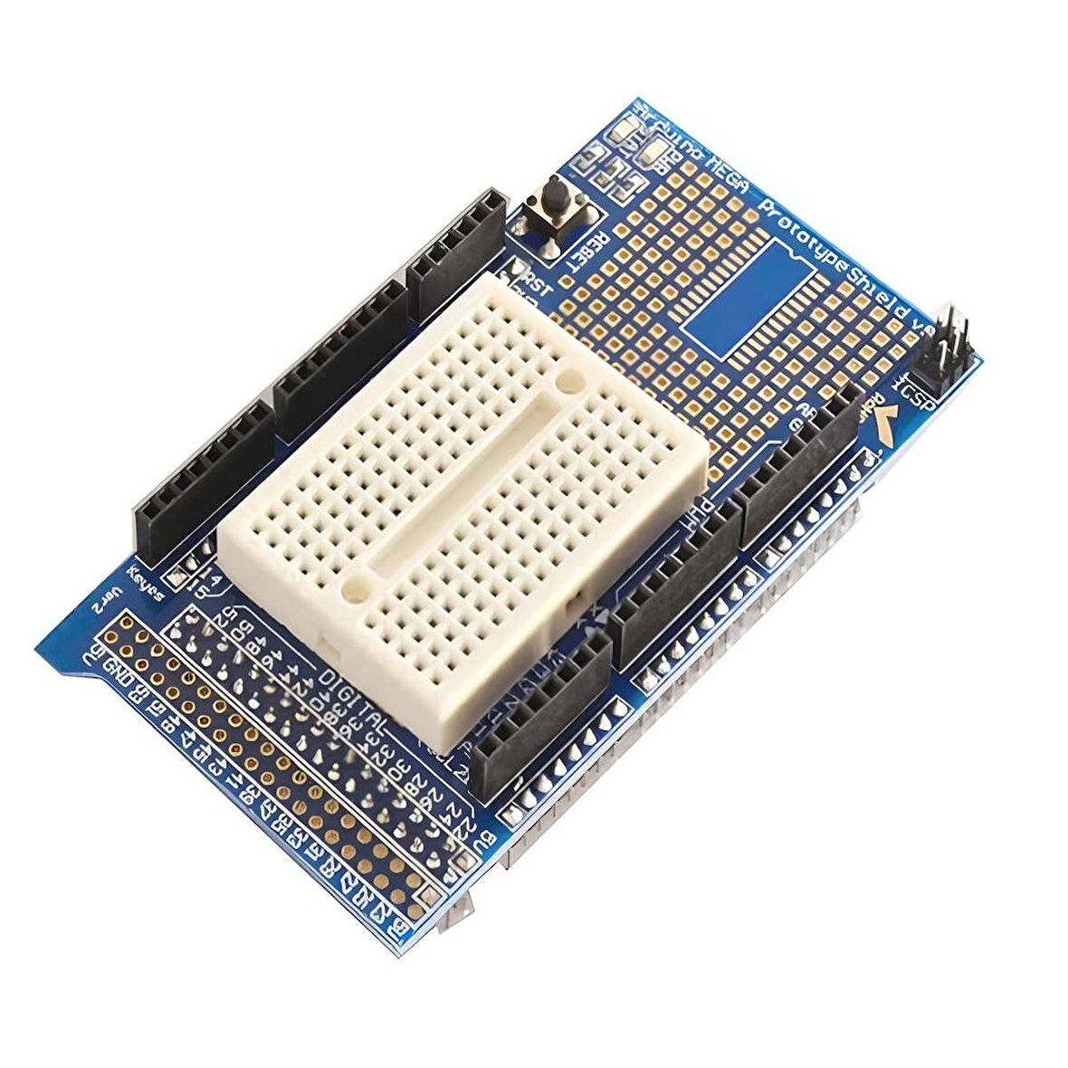Arduino Mega Proto Shield + Mini Breadboard Hediyeli