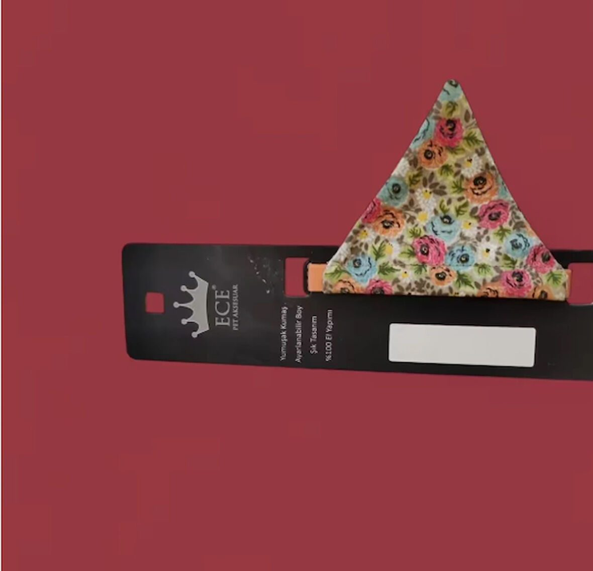 ECE EL YAPIMI YUMUŞAK KUMAŞ AYARLANILABİLİR  KEDİ TASMASI