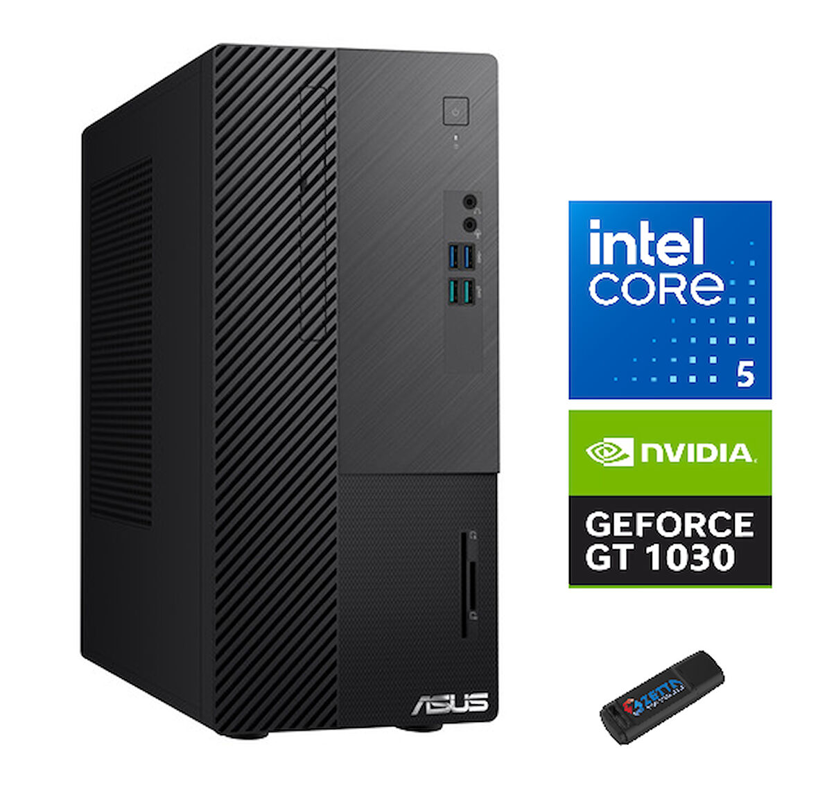 Asus WS500MEGT-5135000020 Intel Core I5 13500 48GB 256GB SSD GT1030 Freedos Masaüstü Bilgisayar WS500MEGTF16+ZETTAUSBBELLEK