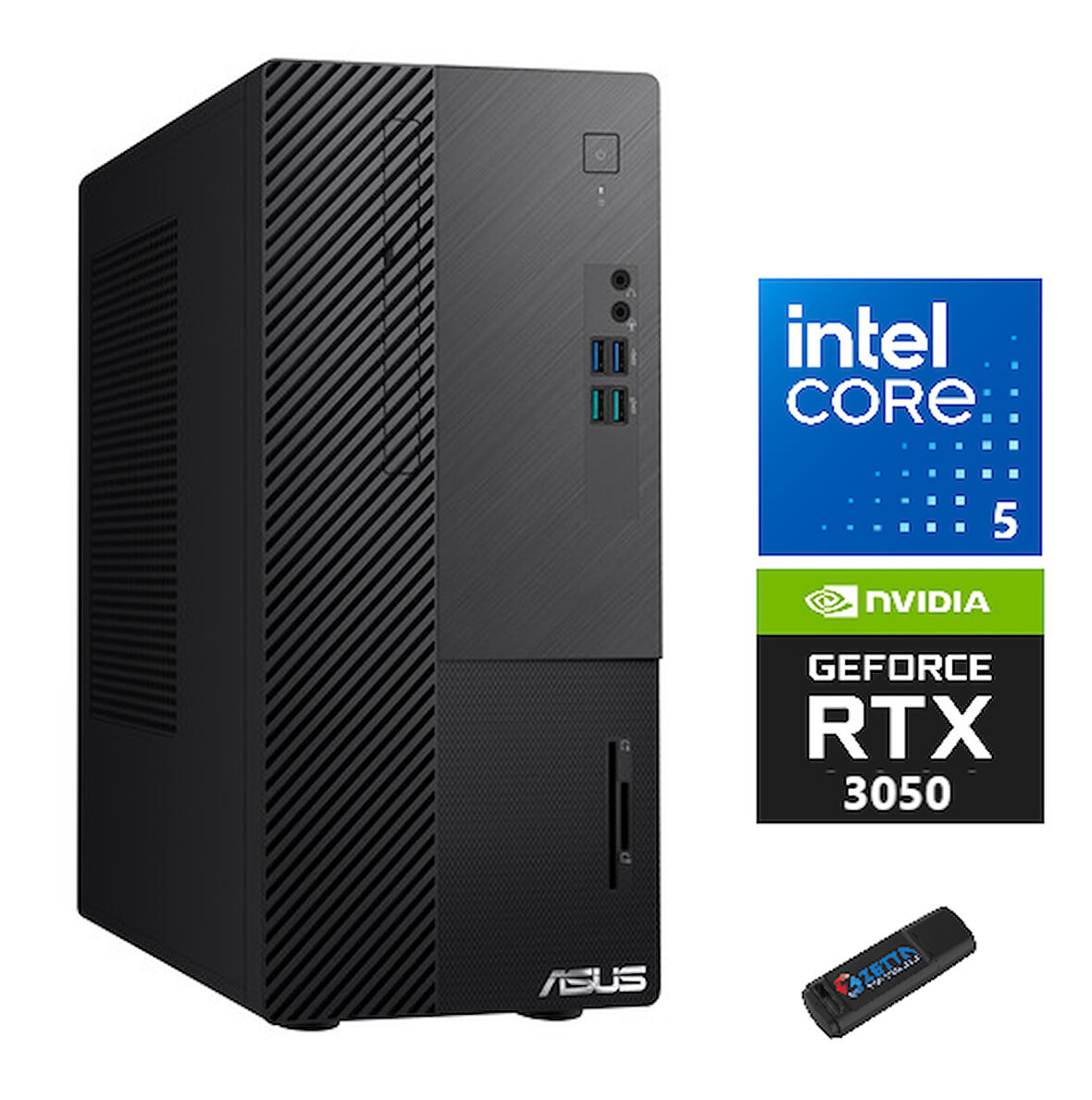 Asus WS500MRTX-5135000020 Intel Core I5 13500 16GB 1tb SSD 6GB/RTX3050 Freedos Masaüstü Bilgisayar WS500MRTXF08+ZETTAUSBBELLEK