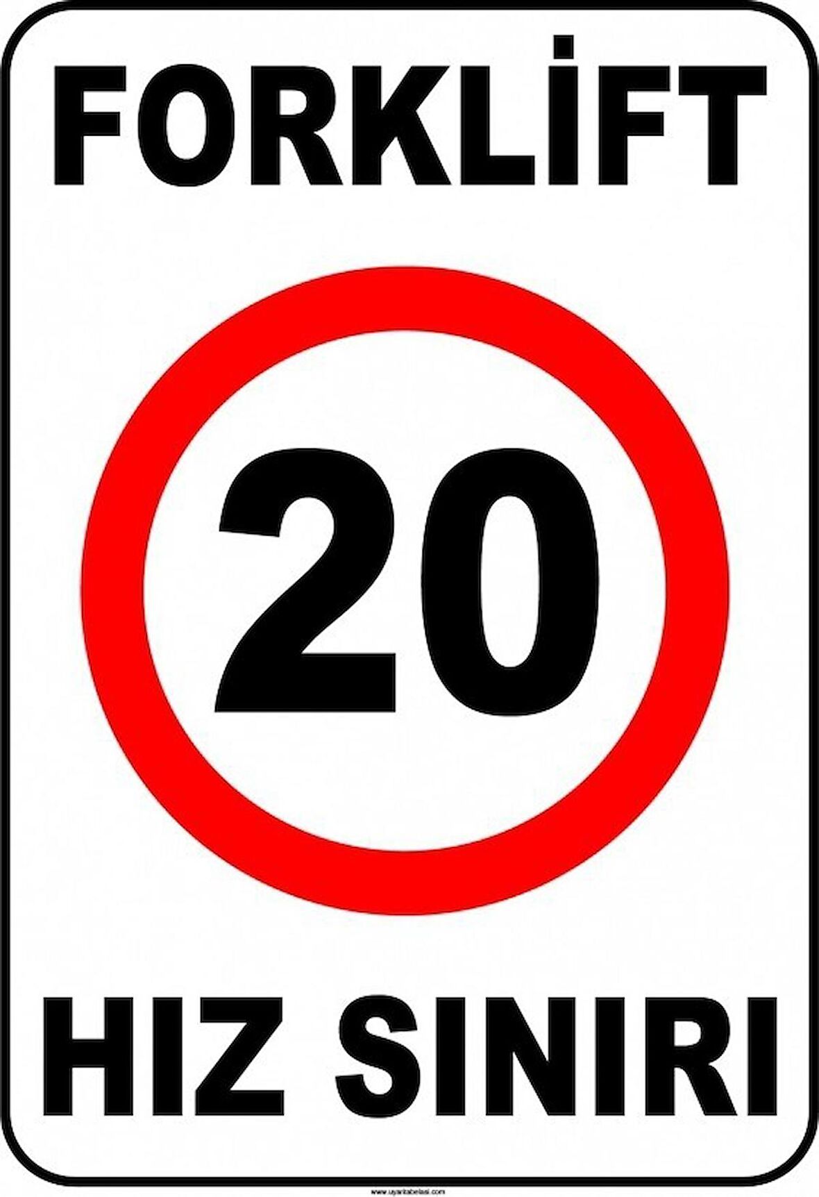 At 1426 - Forklift Açık Alan Hız Sınırı, 20 Km/Saat
