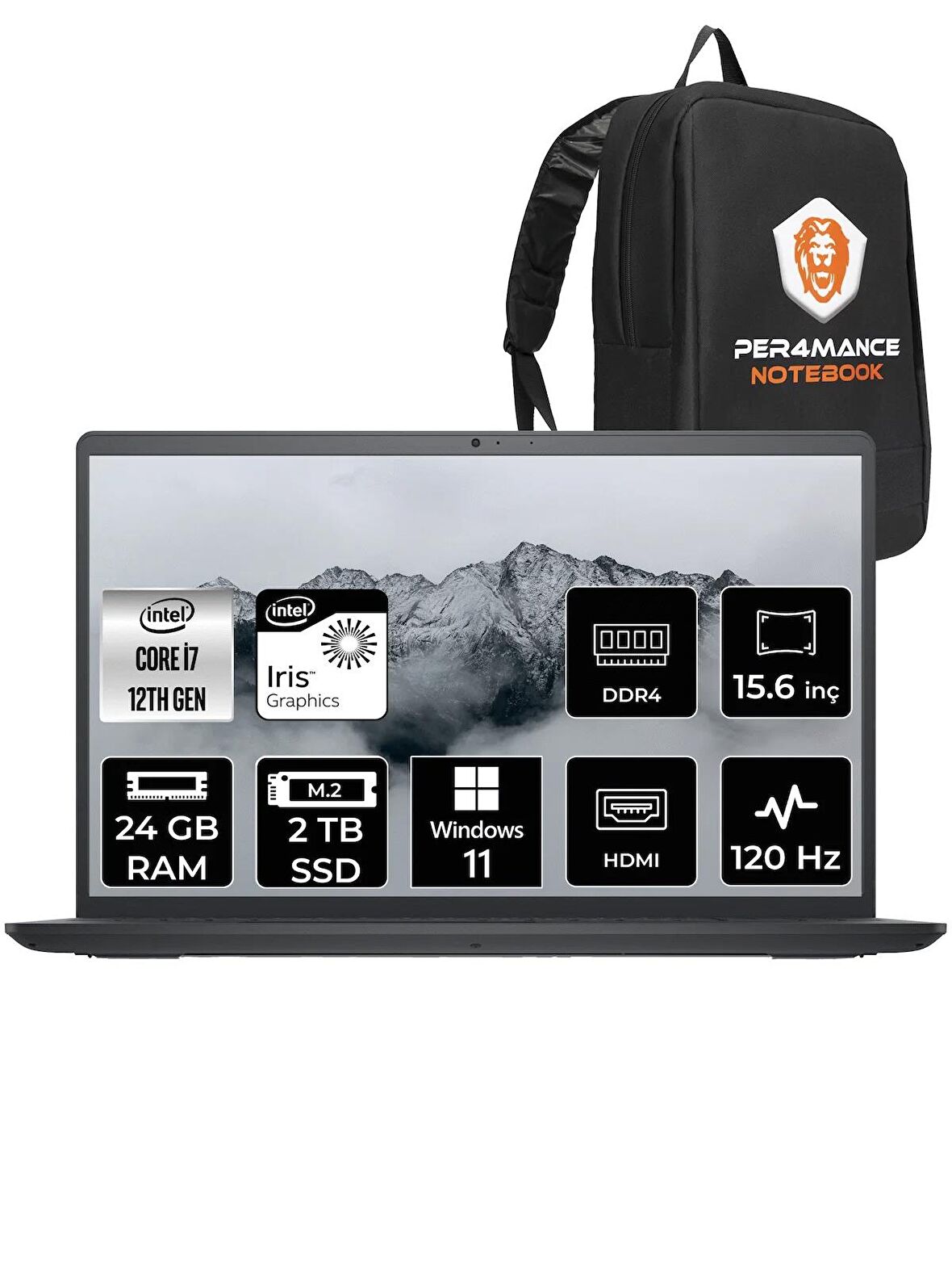 Dell Inspiron 3520 i7 1255U 24GB RAM 2TB SSD 15.6'' FHD W11HOME I35201013U & PER4 ÇANTA