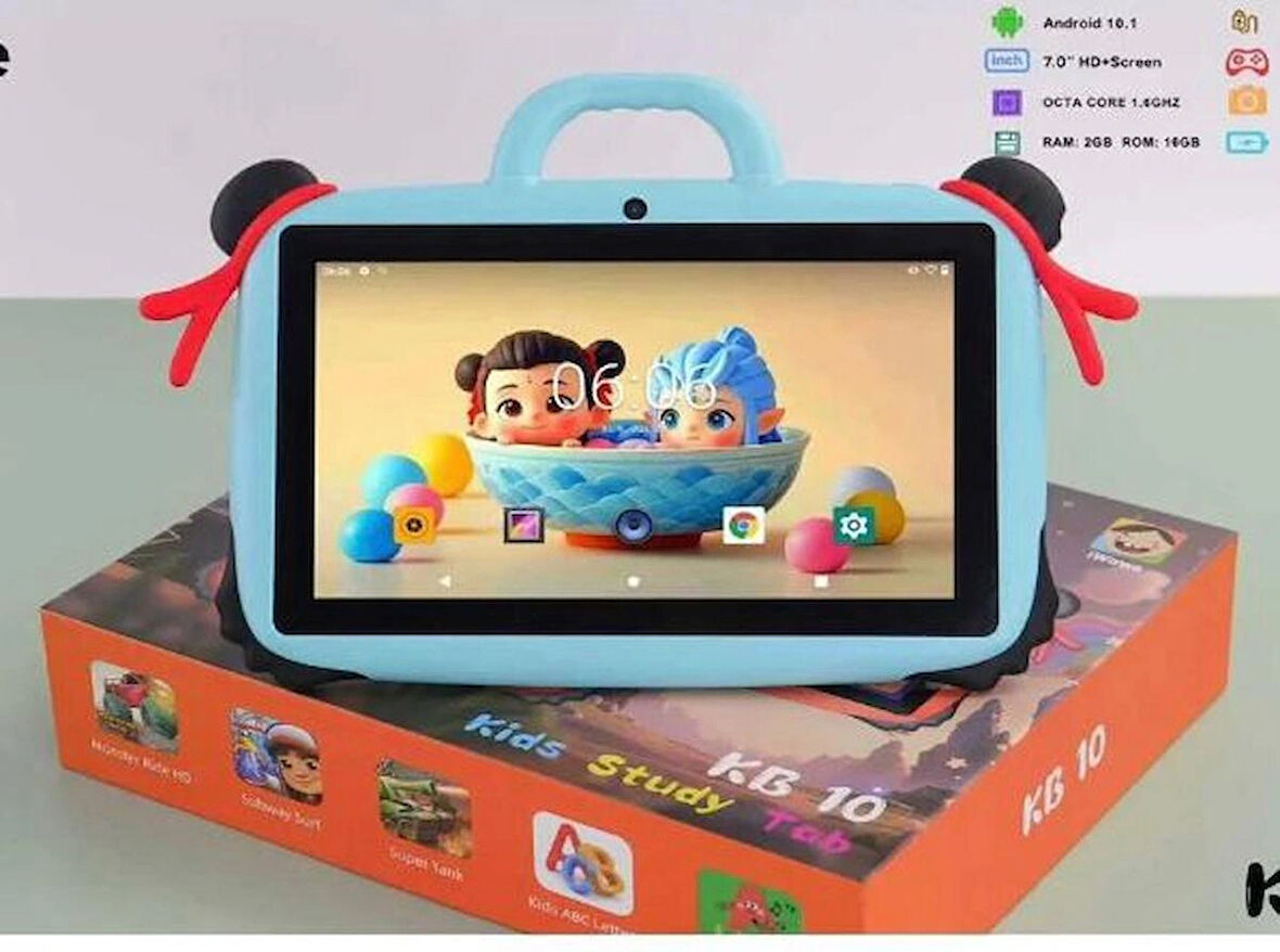 KALOBEE KB10 7 İnç IPS Ekranlı Android Çocuk Tableti, 2 GB RAM 128 GB ROM