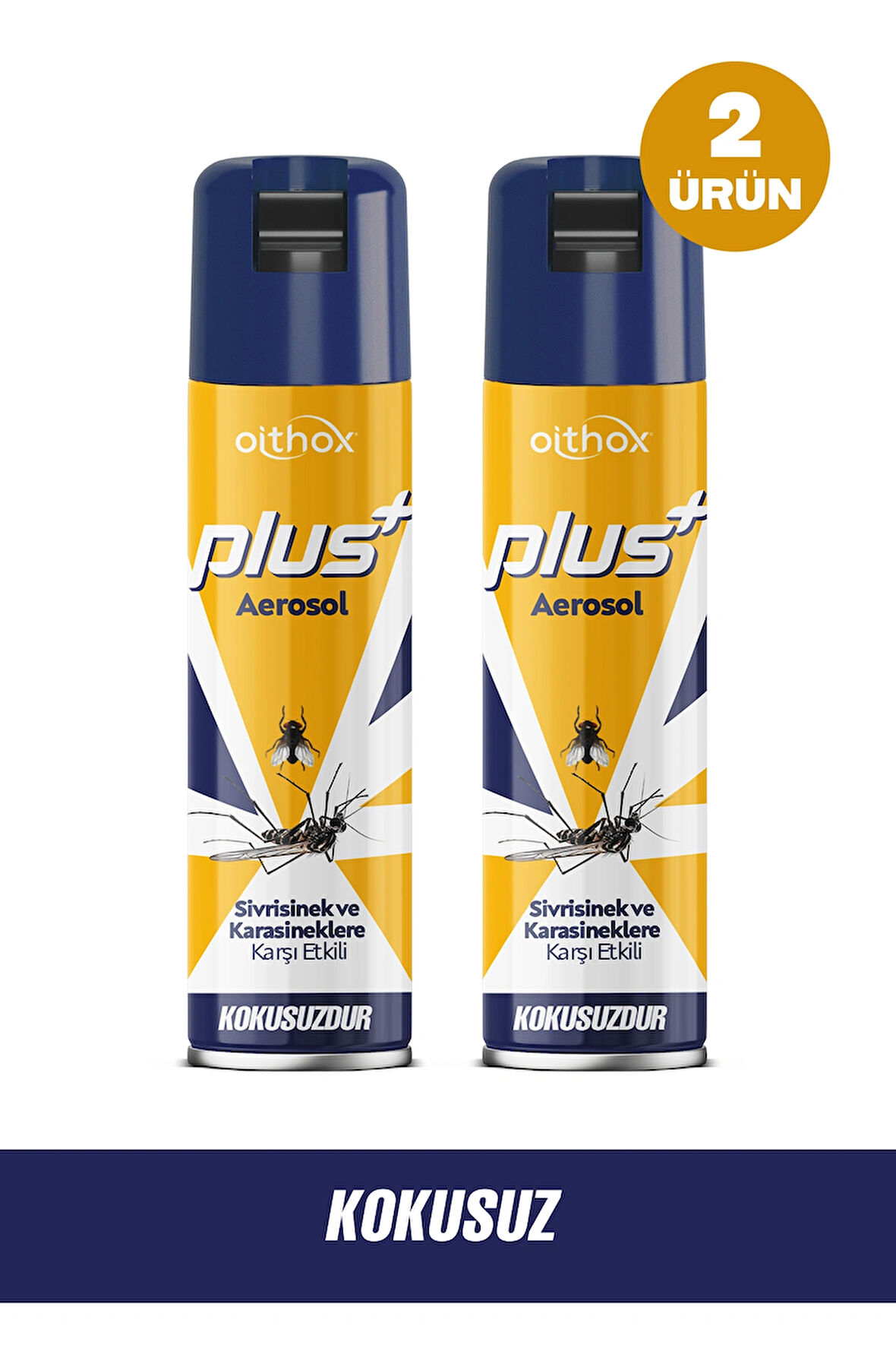 Plus Aerosol Kokusuz Karasinek ve Sivrisinek Öldürücü Sprey 300 ml x 2 adet