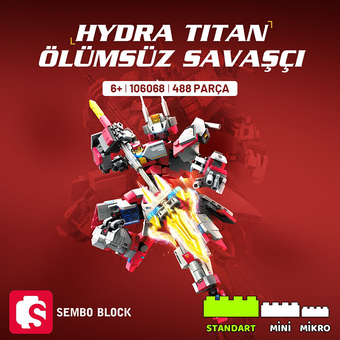 Hydra Titan Ölümsüz Savaşçı robot Yapı Bloğu Seti