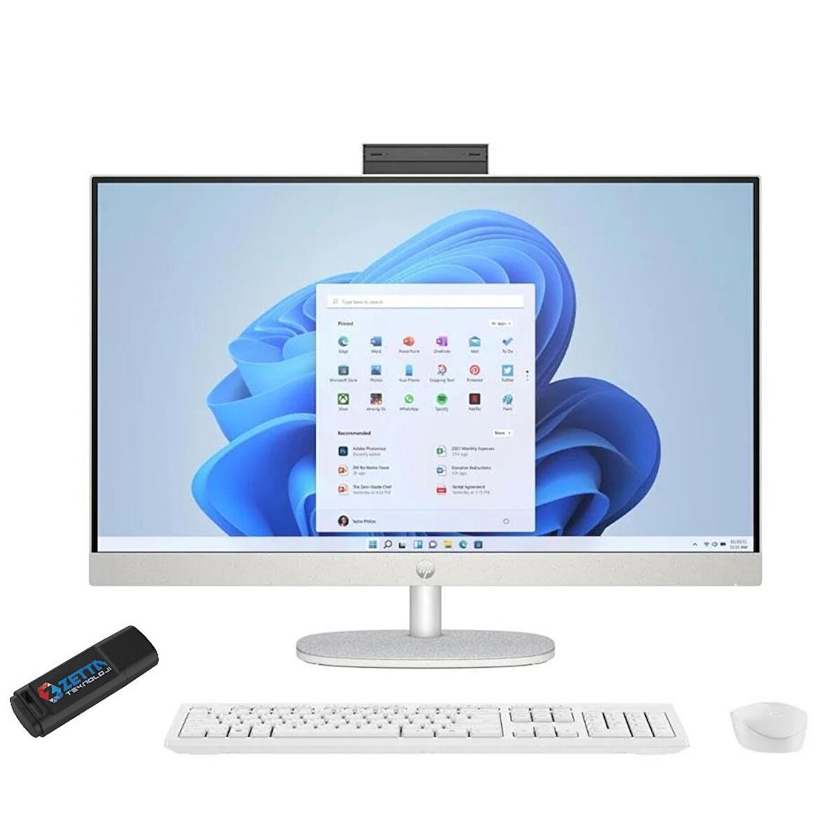 Hp 27-CR0001NT I7-1355U 32GB Ram 512GB SSD 27" Fhd IPS Intel Irıs Xe WINDOWS11PRO All In One Bilgisayar 8898B1EAW30+ZETTAUSBBELLEK
