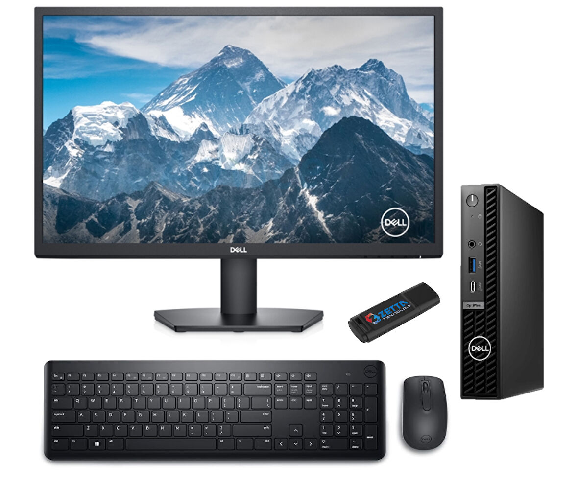 Dell Pc Optıplex 7020MFF Intel Core I5-14500T 8gb Ddr5 1tb SSD Ubuntu 23.8" Fullhd Mon. Masaüstü Bilgisayar BN007O7020MFF03+ZETTAUSBBELLEK