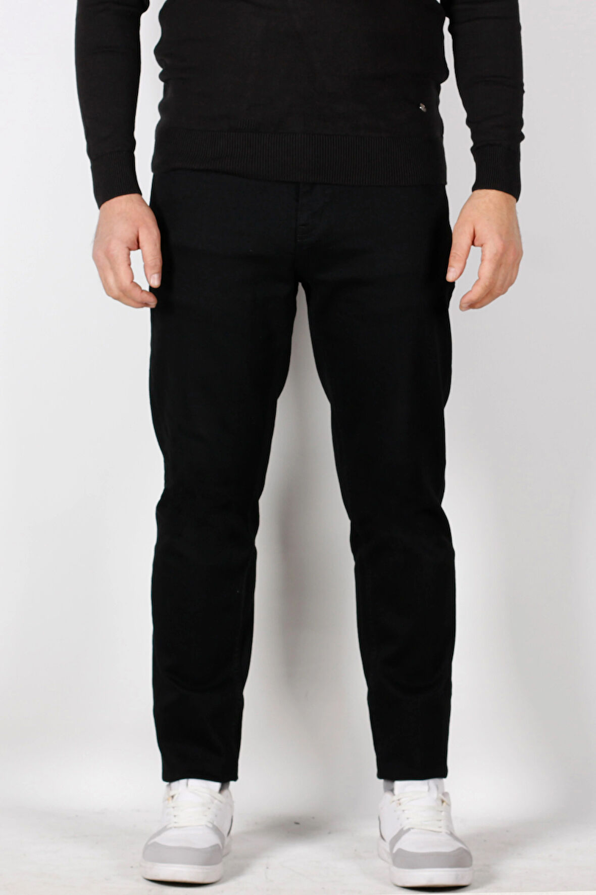 Erkek Kot Pantolon Slim Fit Dar Kesim 5 Cepli Siyah 2271 6144