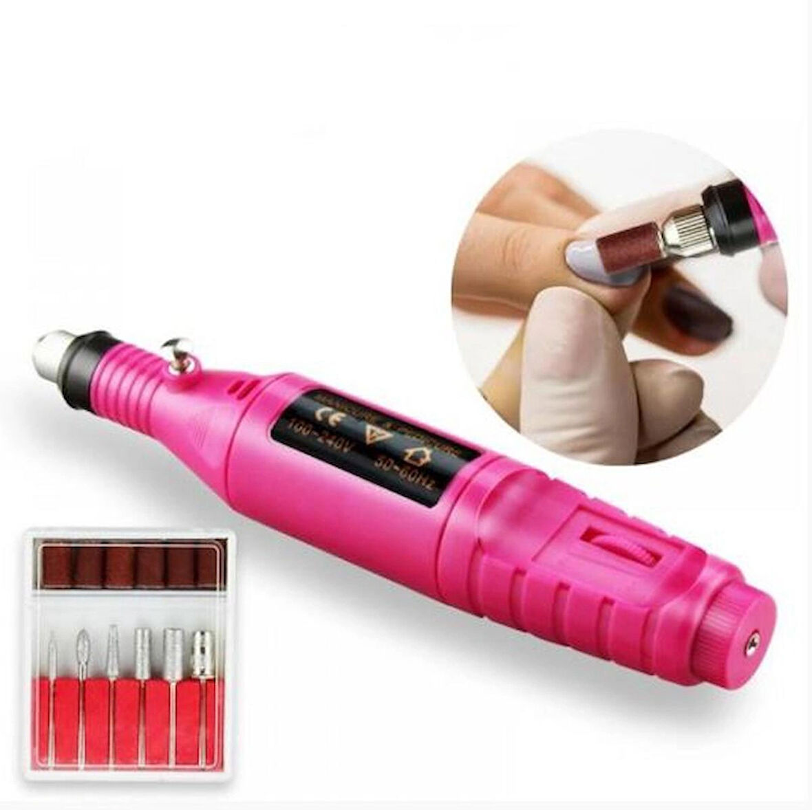 6 Uçlu Elektrikli Manikür Pedikür Seti