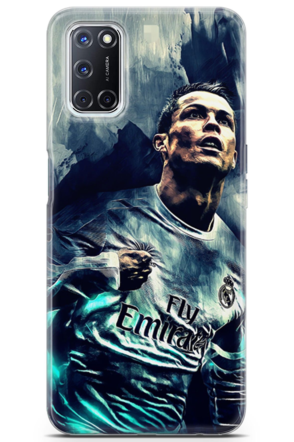 Oppo A52 uyumlu Futbol 1 HD Koruma Cristiano Ronaldo