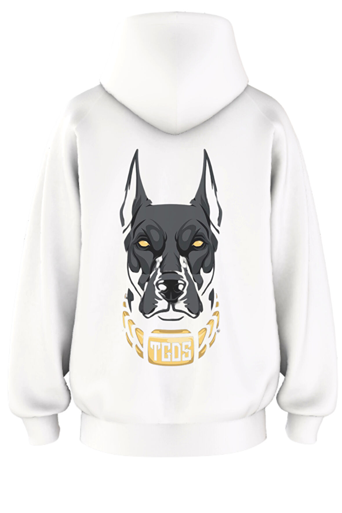 Oversize 'Dog' Baskılı Kapşonlu Hoodie Sweatshirt