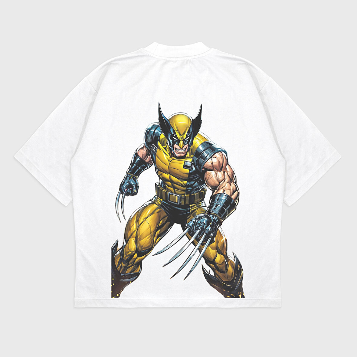Oversize 'Wolverine' Baskılı T-Shırt