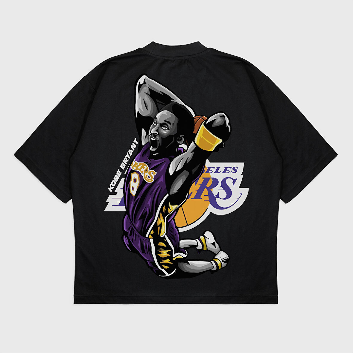 Oversize 'Kobe 8' Baskılı T-Shırt