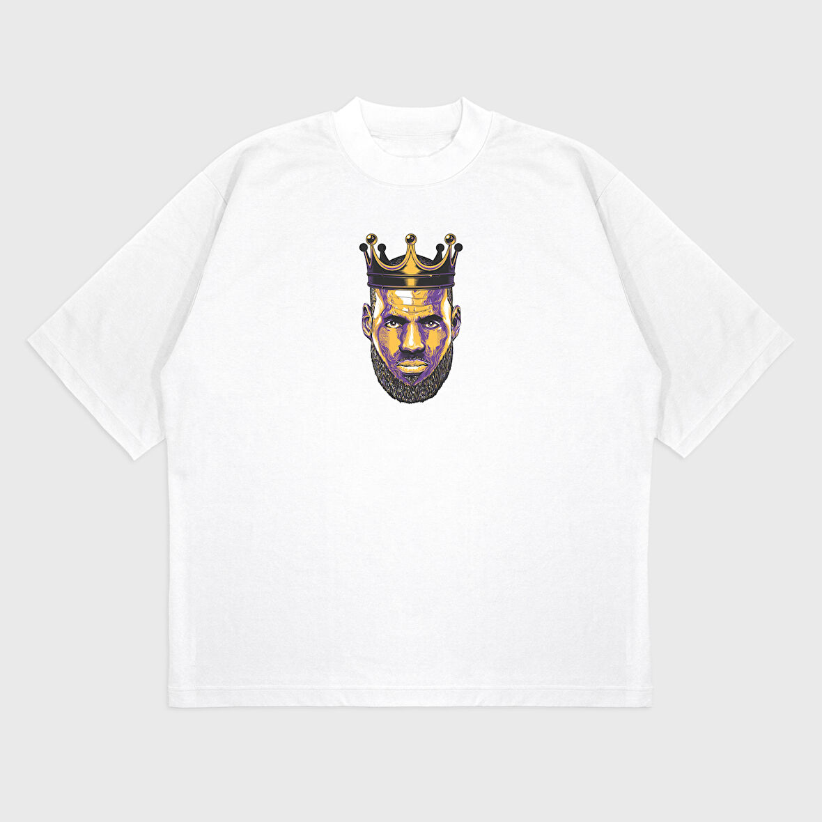 Oversize 'Lebron James' Baskılı T-Shırt