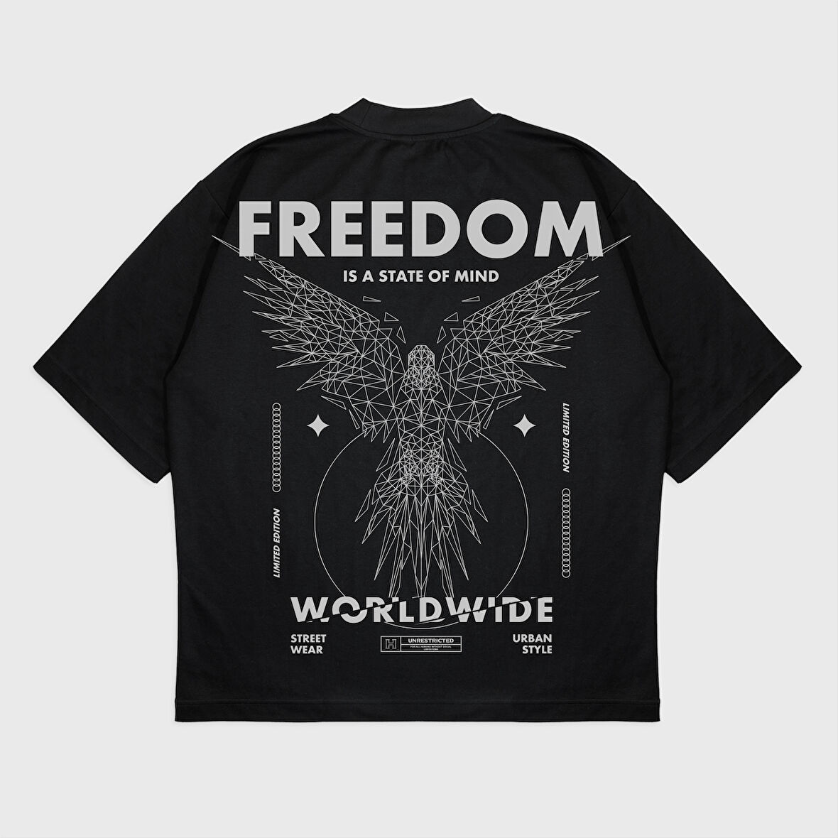 Oversize 'Freedom' T-Shırt