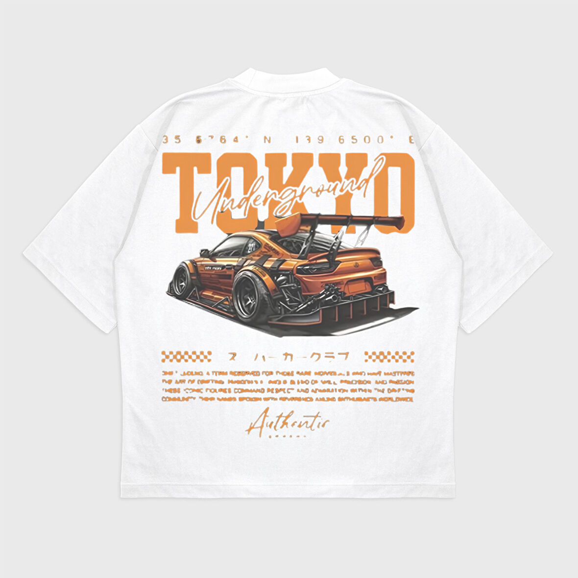 Oversize 'Tokyo' Baskılı T-Shırt