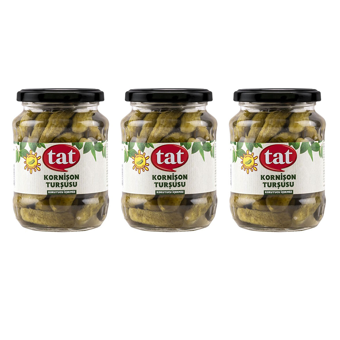 Tat Kornişon Turşu 680 gr Cam x 3 Adet