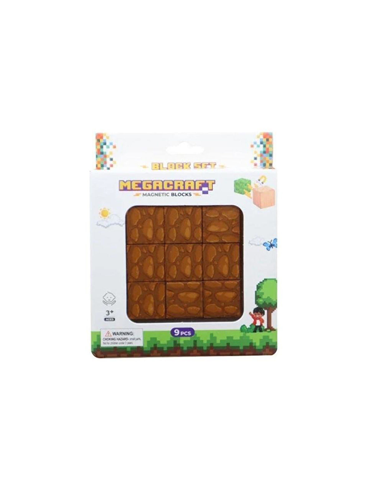Megacraft Manyetik Bloklar Toprak Desenli 9 Parça MC1407
