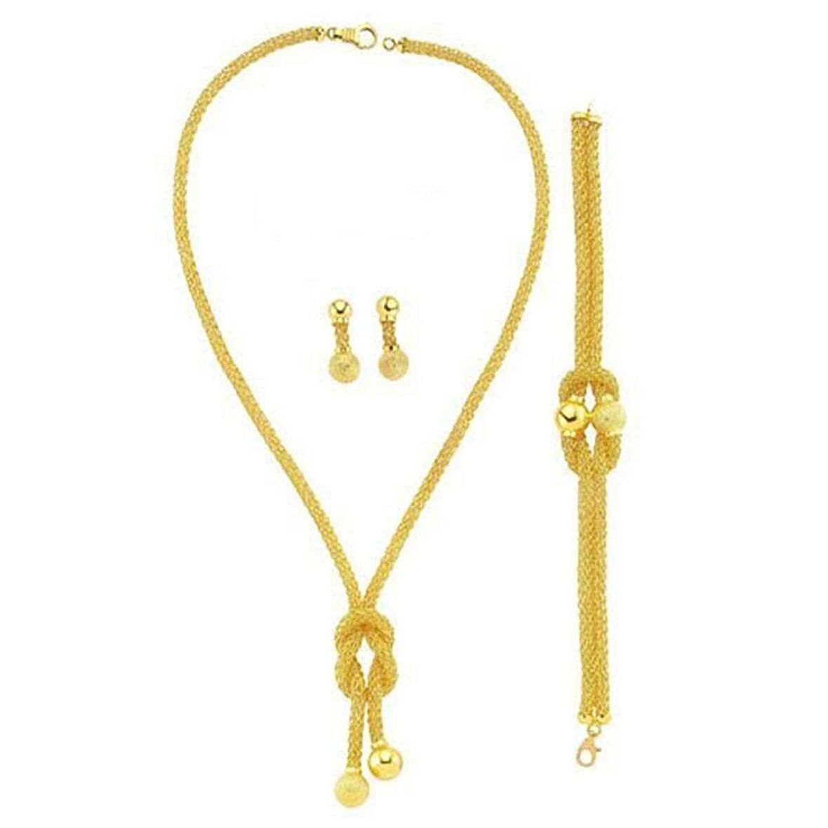 Bilezikhane Takım Örgülü Model 64,25 Gram 22 Ayar Altın