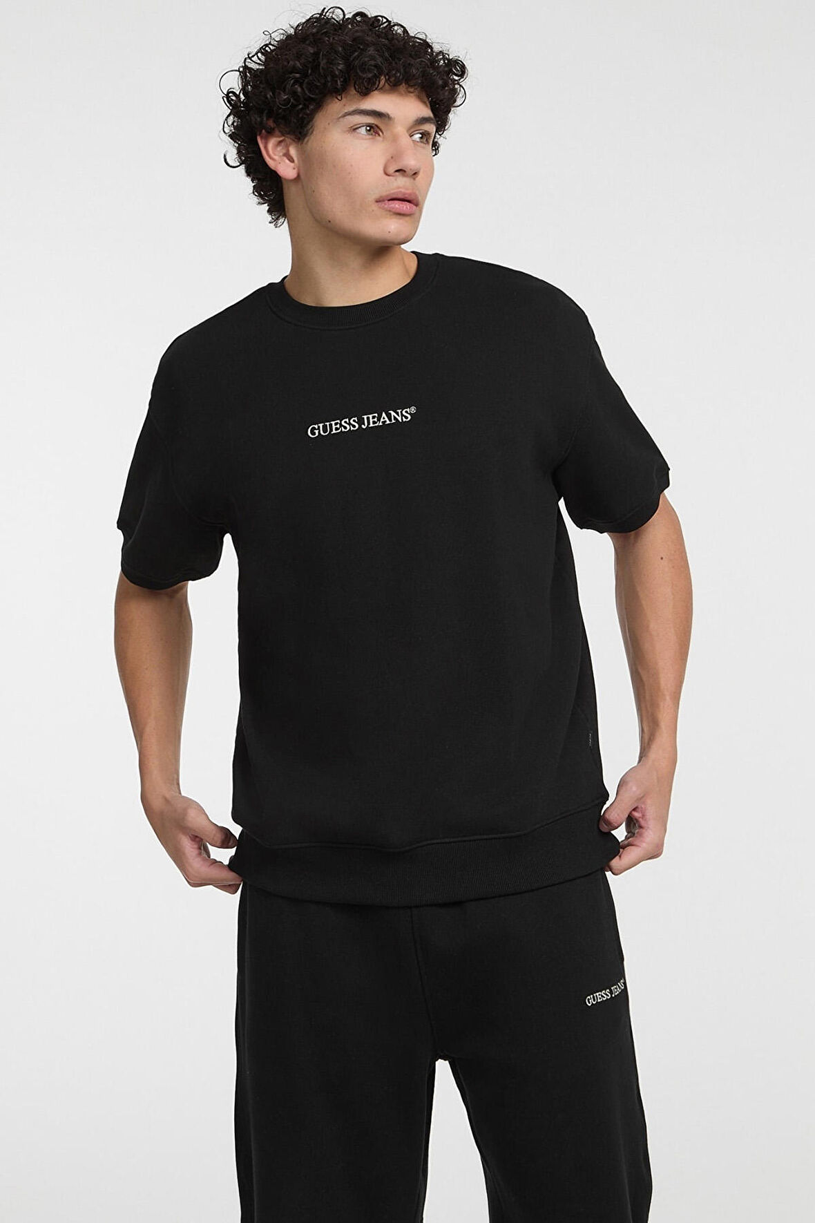 Erkek GJ Cn Logo Emb T-Shirt - Siyah  | L