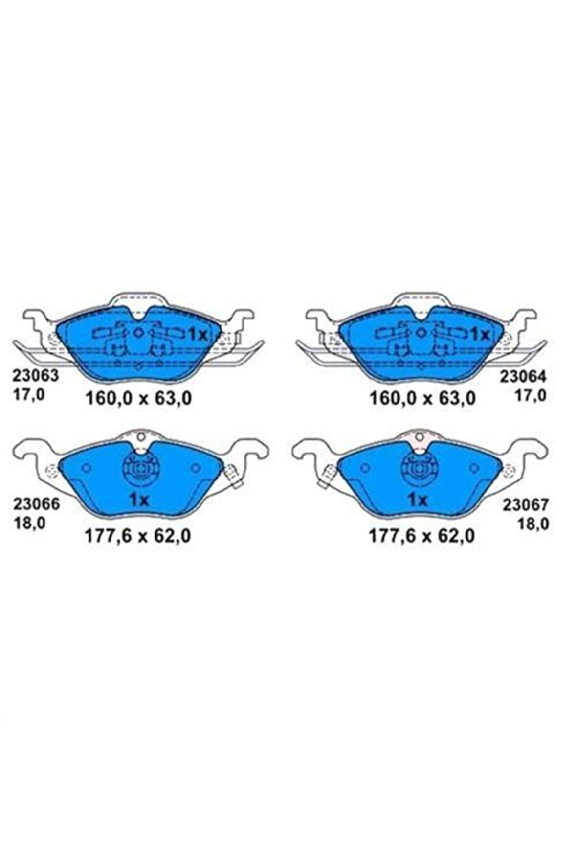 Bos-0986424456 Ön Fren Balatası Astra G 1998 - 2009