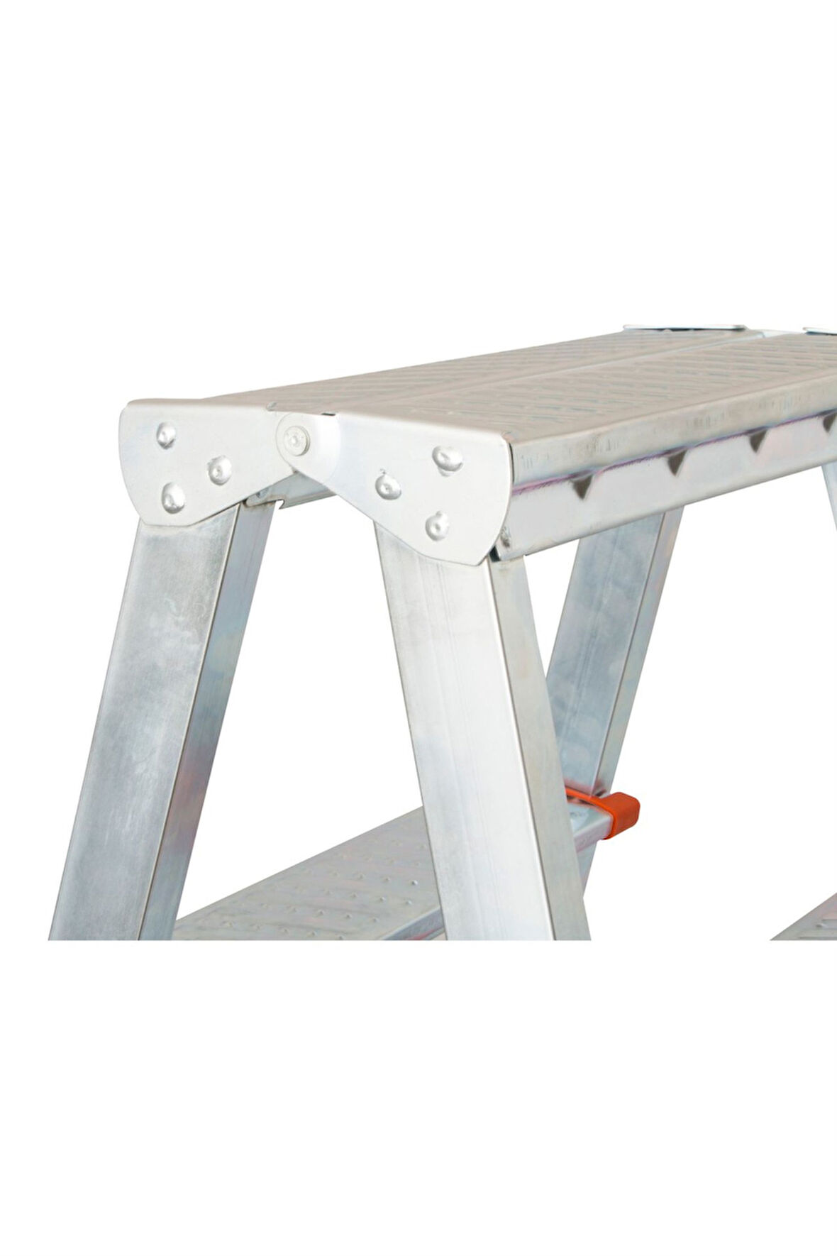 Safir Serisi 2+2 Basamaklı Çift Çıkışlı Galvanizli Profil Merdiven (Ev, bahçe, işyeri için uygun)