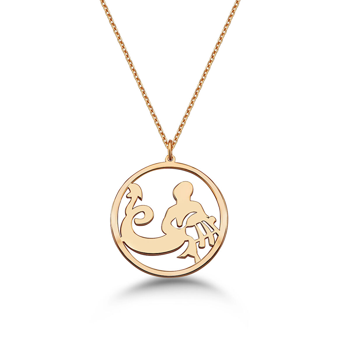 Çember Kova Burcu Gümüş Kolye