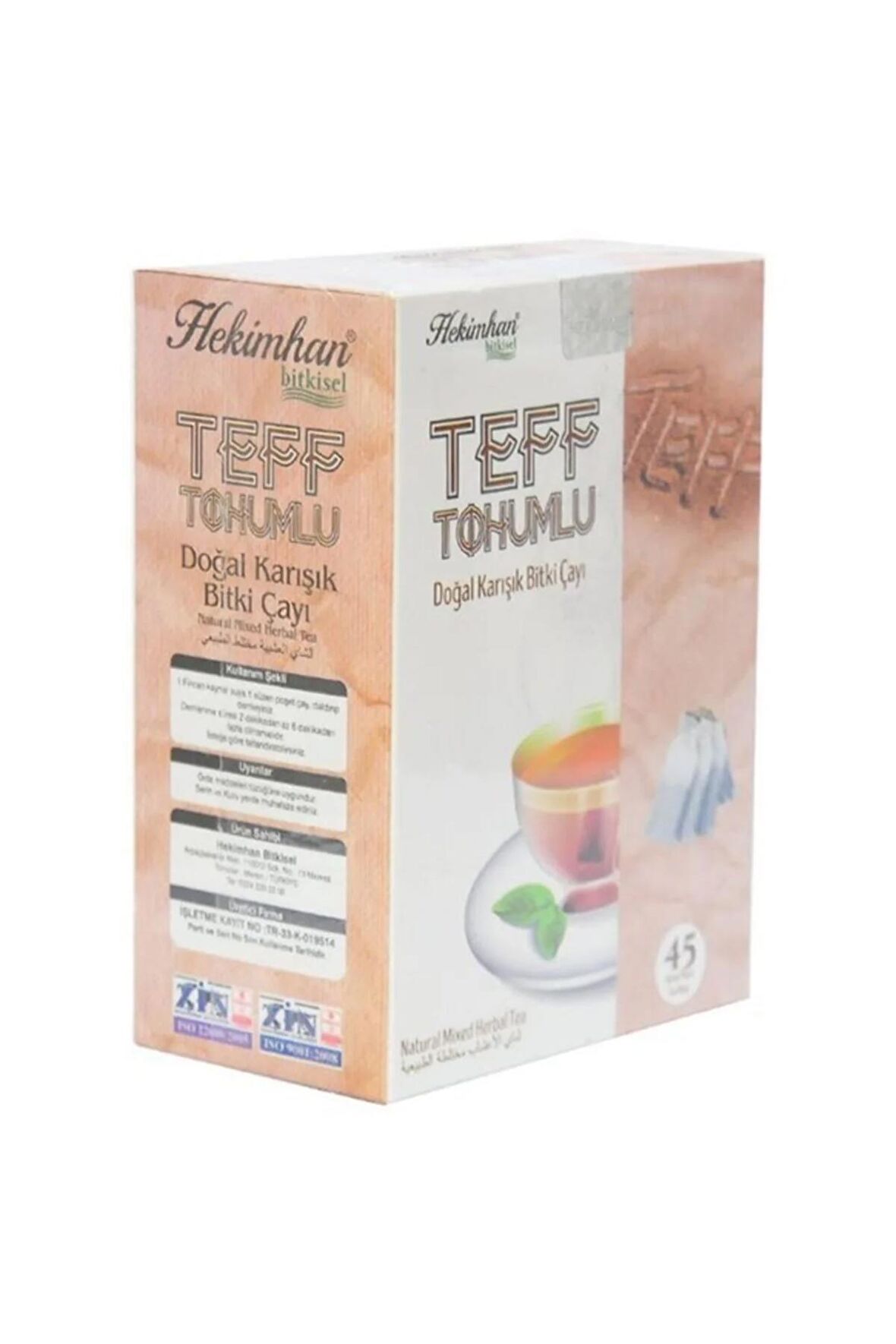 Teff Tohumlu Doğal Karışık Bitki Süzen Poşet Çay 45 X 2 G