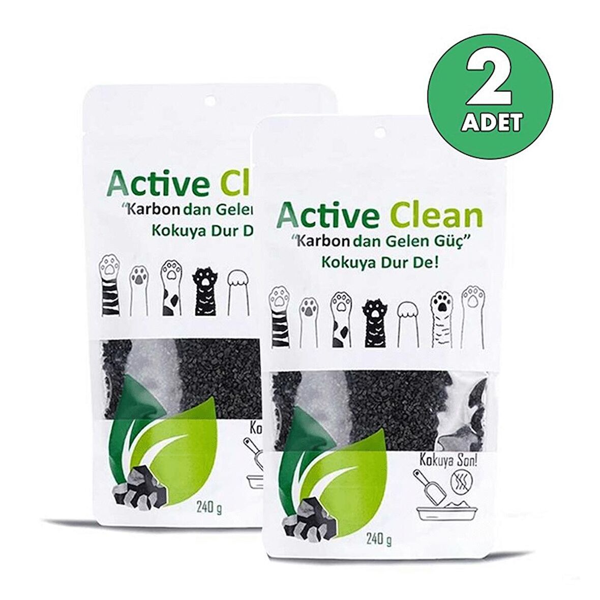 Active Clean Kedi Kumu Koku Giderici 240gr X 2